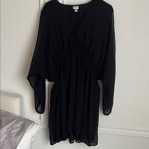 a new day Black Long Sleeve Tunic